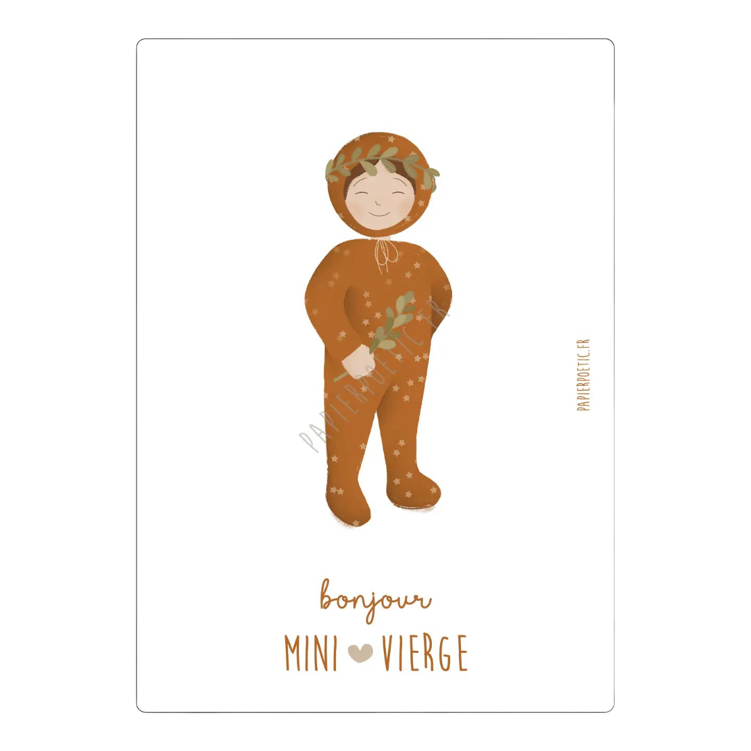 Carte Astrologique - Mini Vierge Papier Poetic