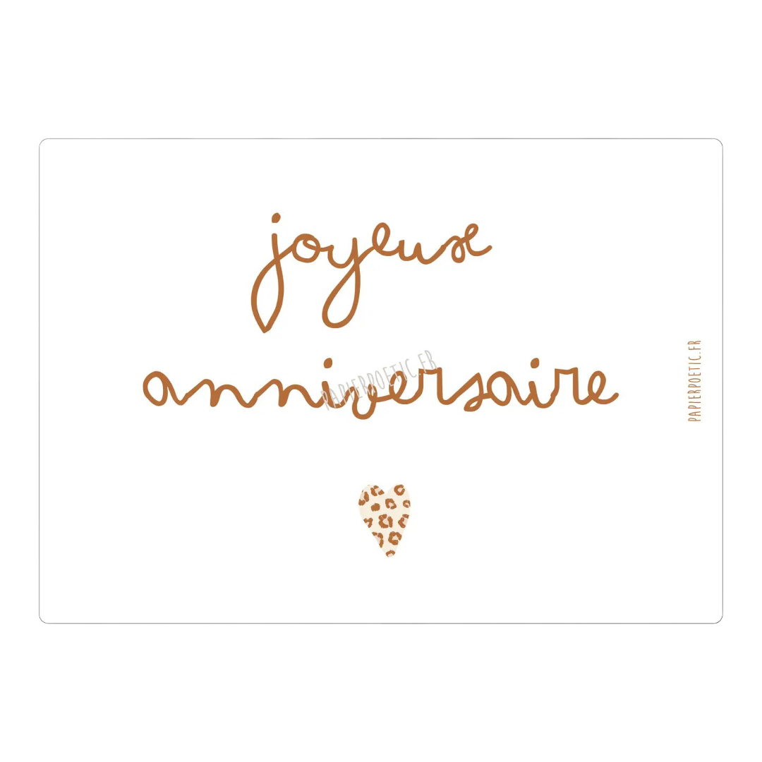 Carte - Joyeux Anniversaire Graou Papier Poetic