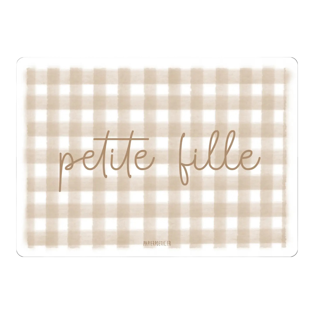 Carte - Petite fille Papier Poetic