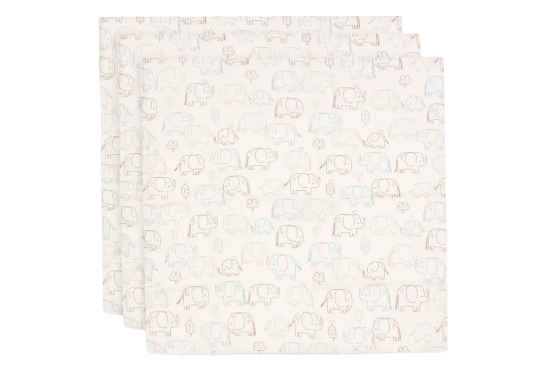 Langes gaze de coton - Elephant Tales Jollein