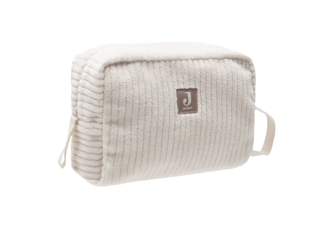Trousse de toilette - Velours côtelé - Oatmeal Jollein