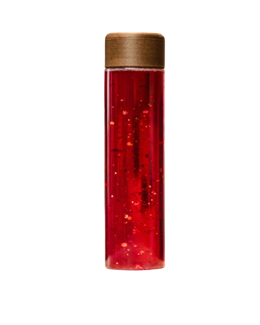 Bouteille sensorielle - Paillettes - Rouge Ma petite malle d'éveil