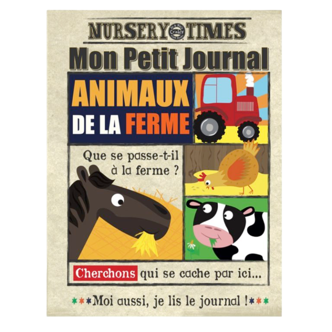 Mon journal en tissu - Animaux de la ferme JO & NIC'S CRINKLY
