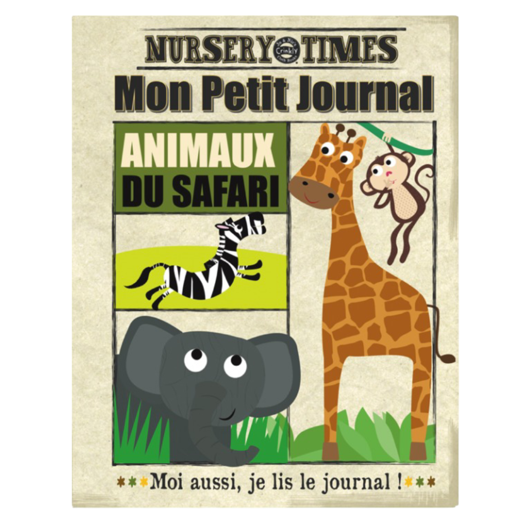 Mon journal en tissu - Animaux du safari JO & NIC'S CRINKLY