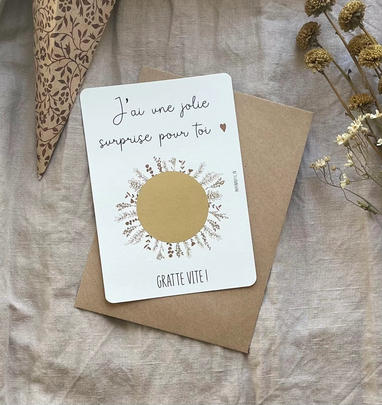 Carte à gratter "Mamie" Papier Poetic