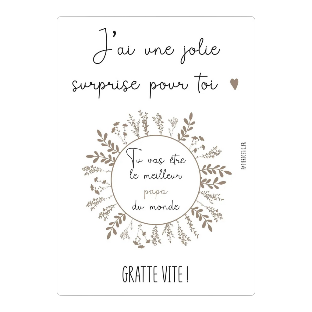 Carte à gratter - Papa Papier Poetic