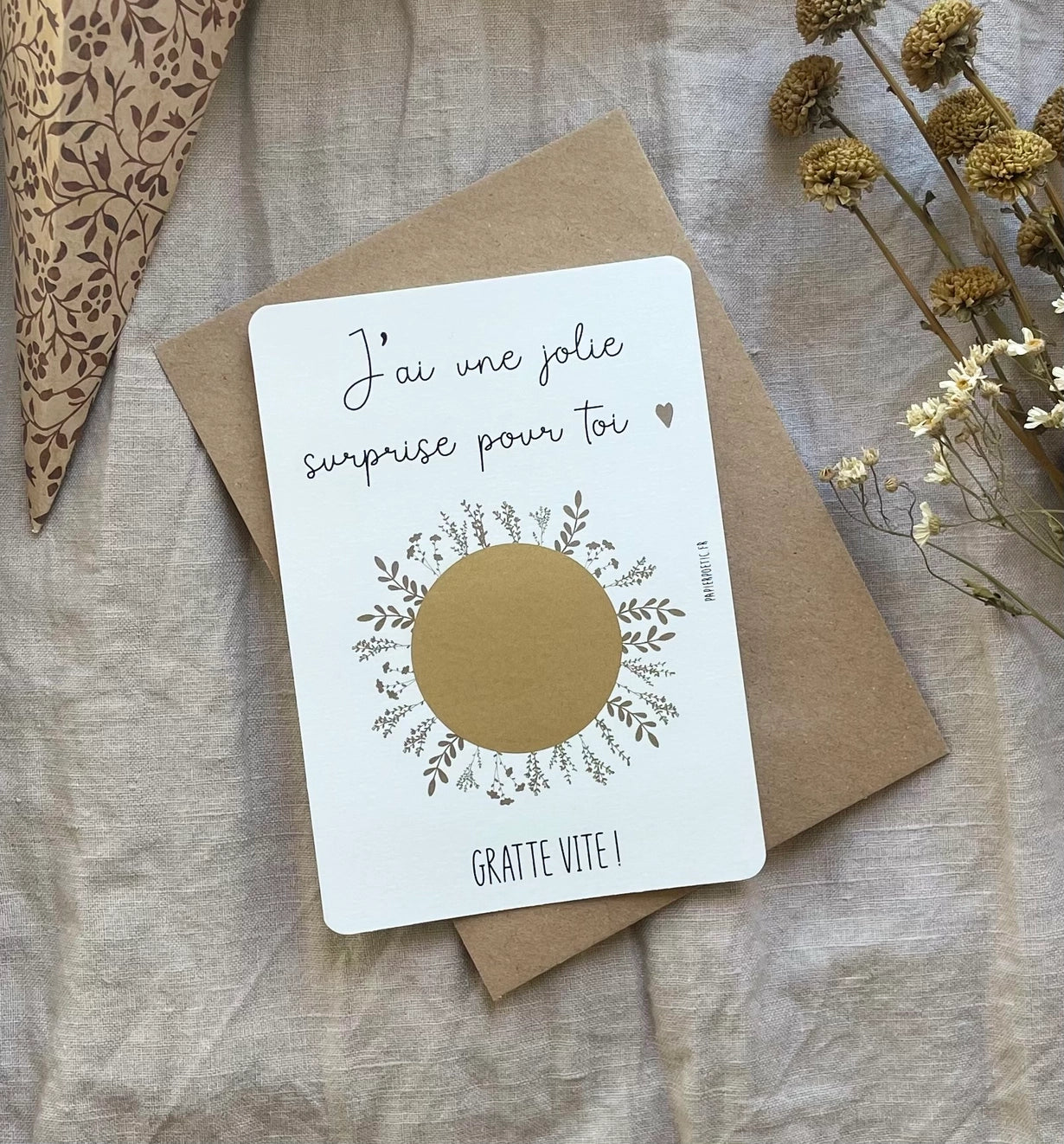 Carte à gratter "Papa" Papier Poetic