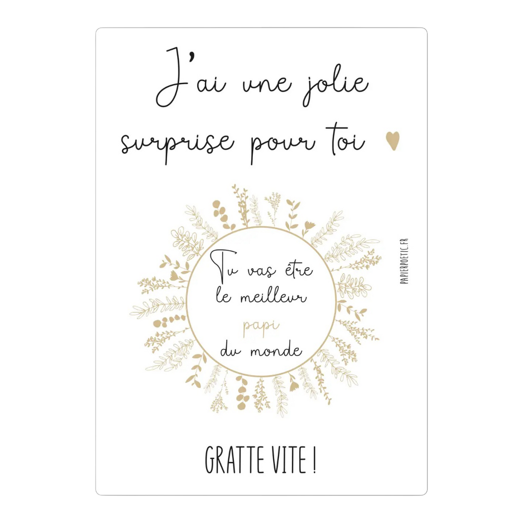 Carte à gratter - Papi Papier Poetic