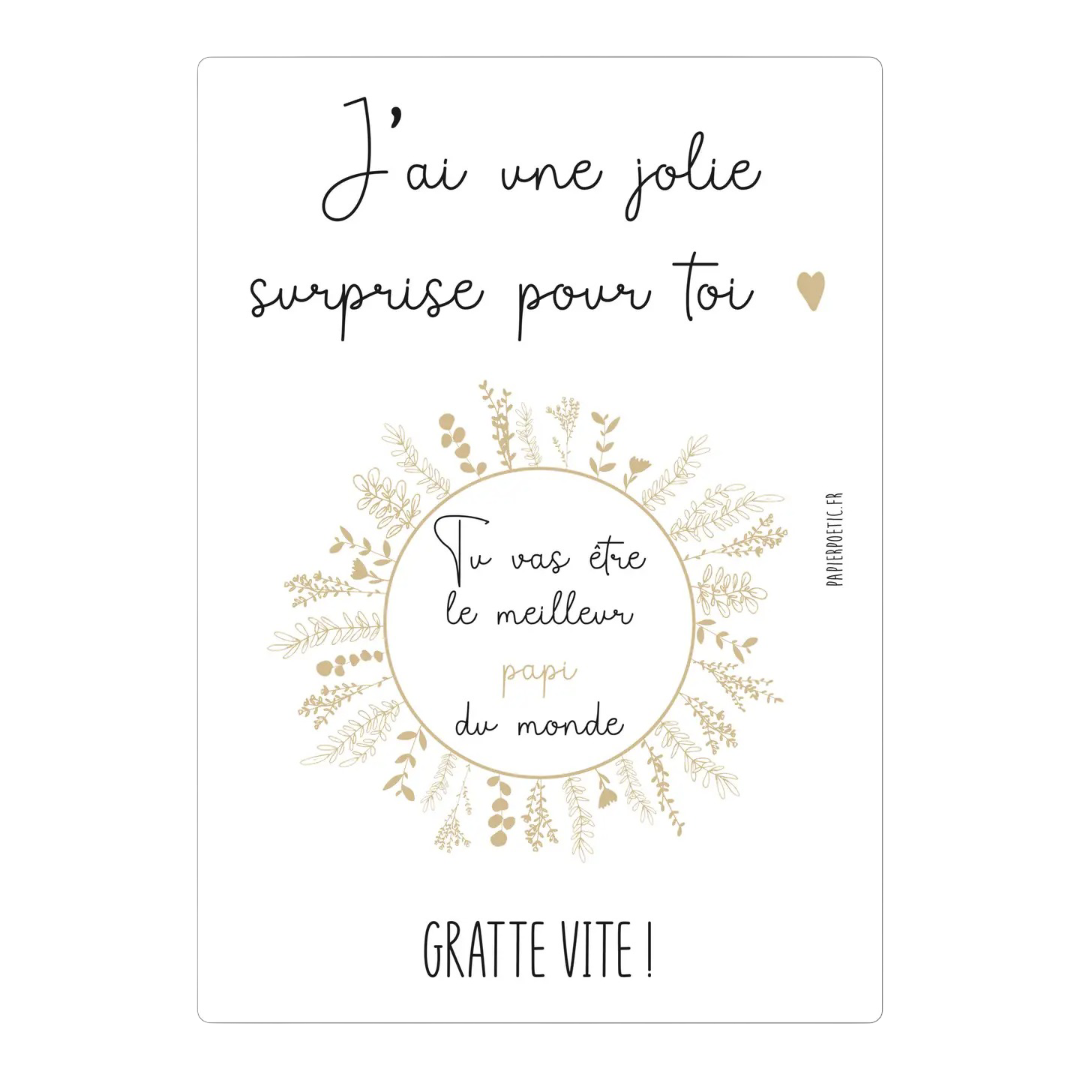 Carte à gratter - Papi Papier Poetic