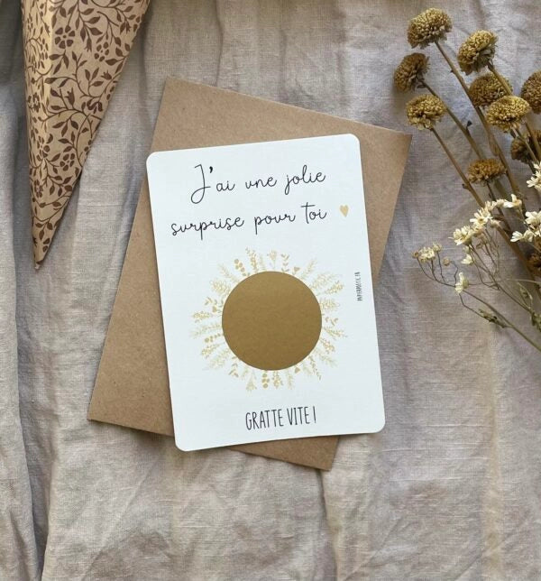 Carte à gratter "Papi" Papier Poetic