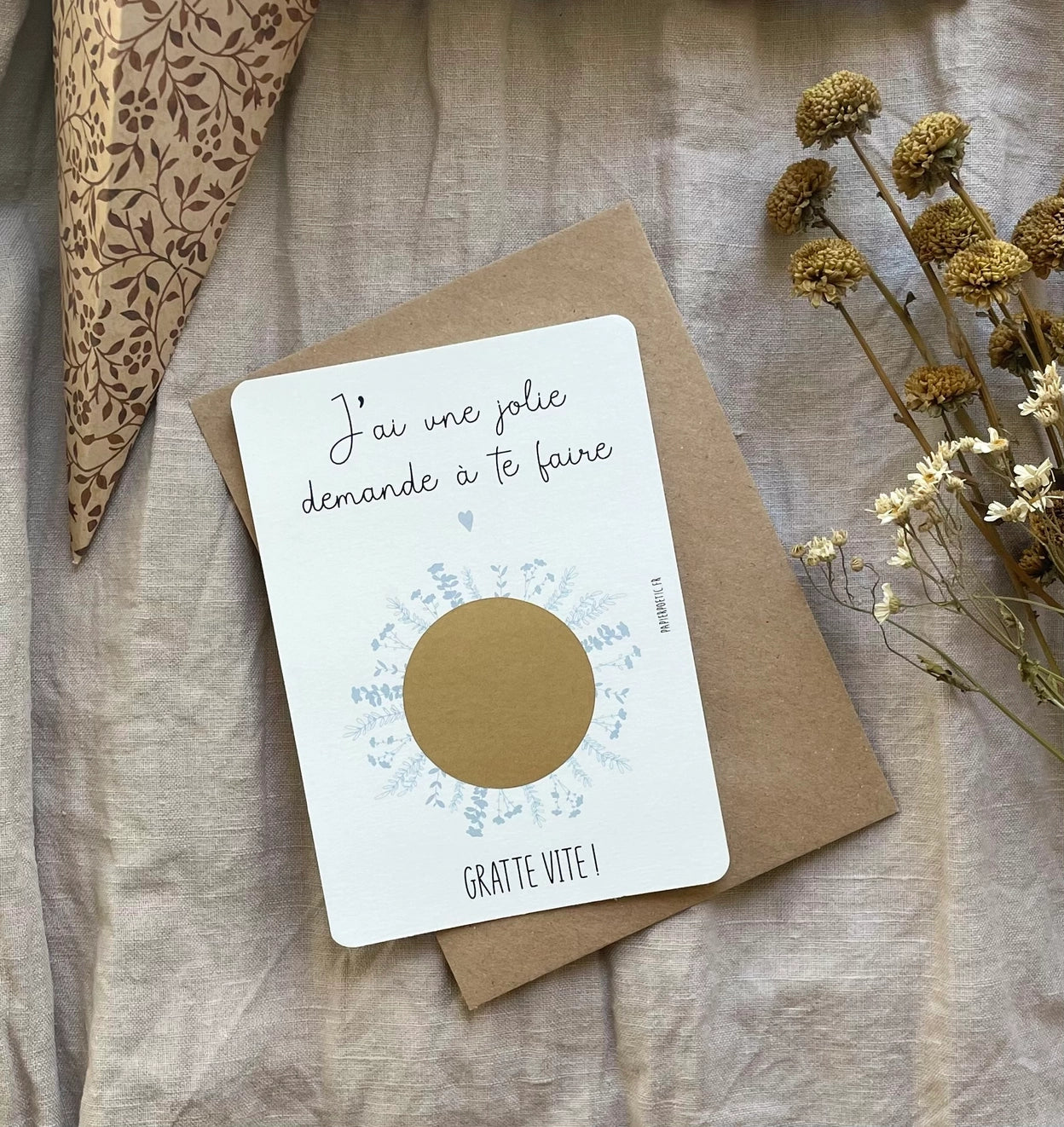 Carte à gratter "Parrain" Papier Poetic