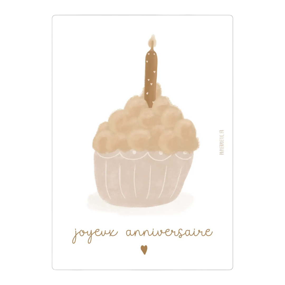 Carte anniversaire - Brioche Papier Poetic
