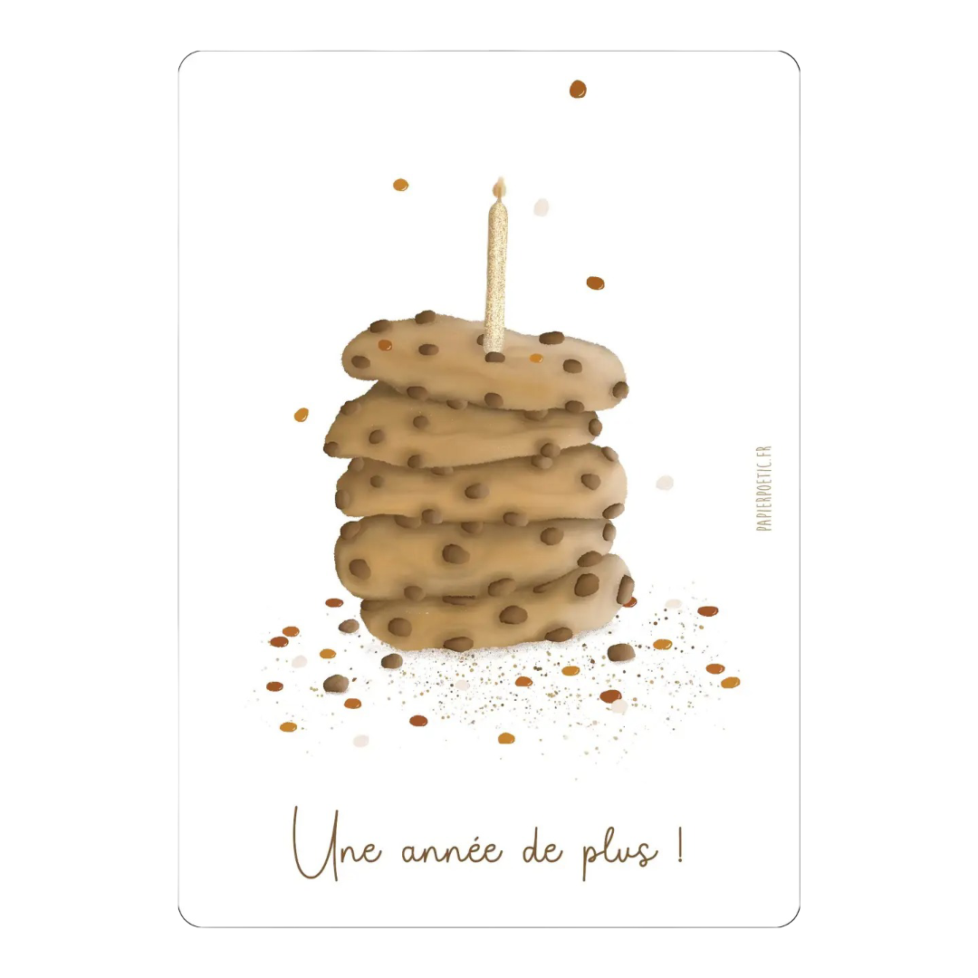 Carte anniversaire - Cookies Papier Poetic