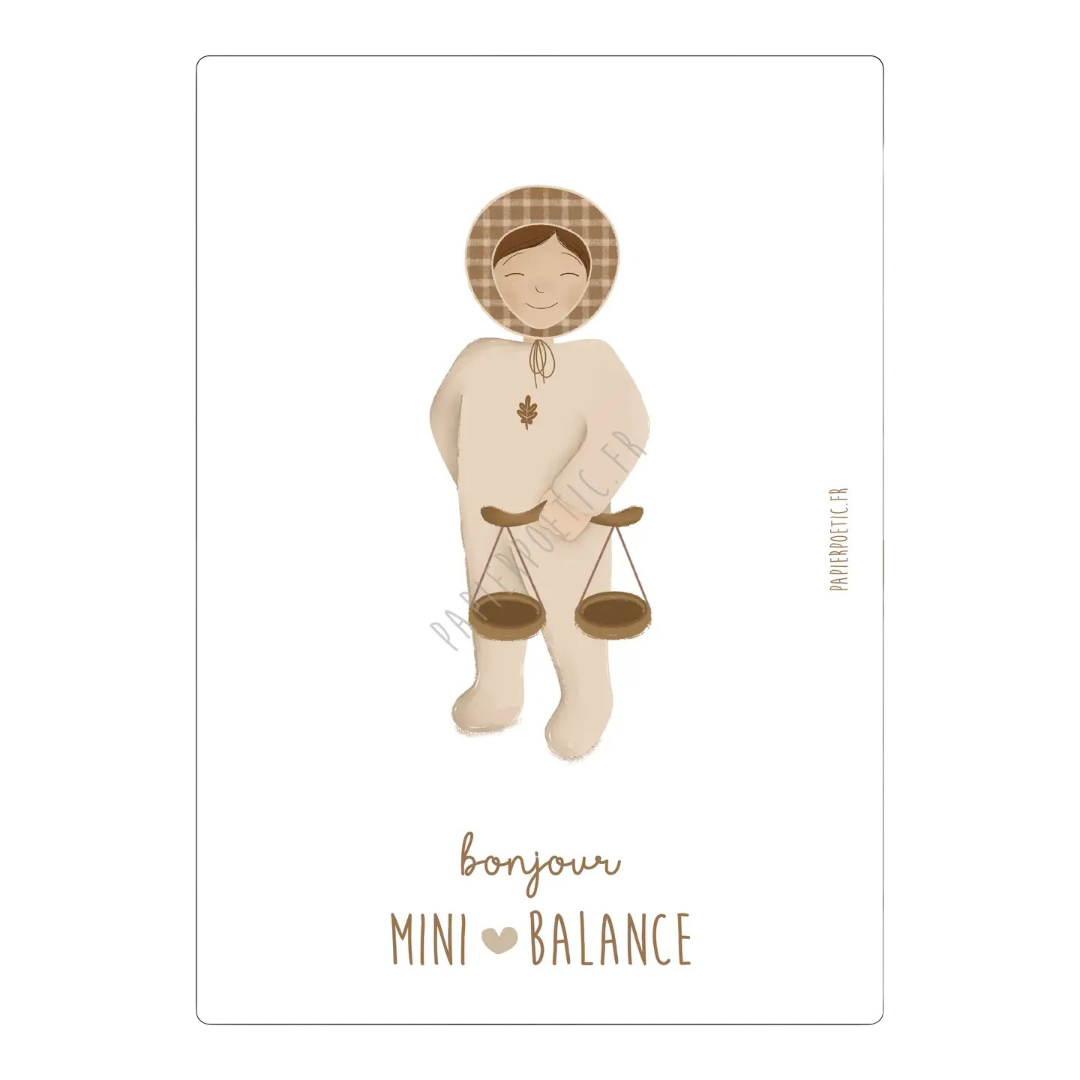 Carte Astrologique - Mini Balance Papier Poetic