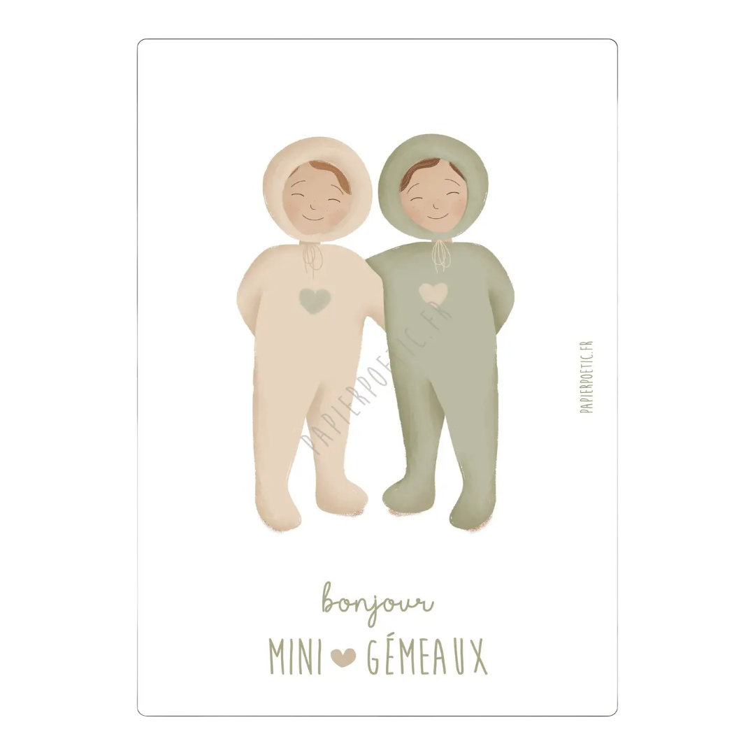 Carte Astrologique - Mini Gémeaux Papier Poetic