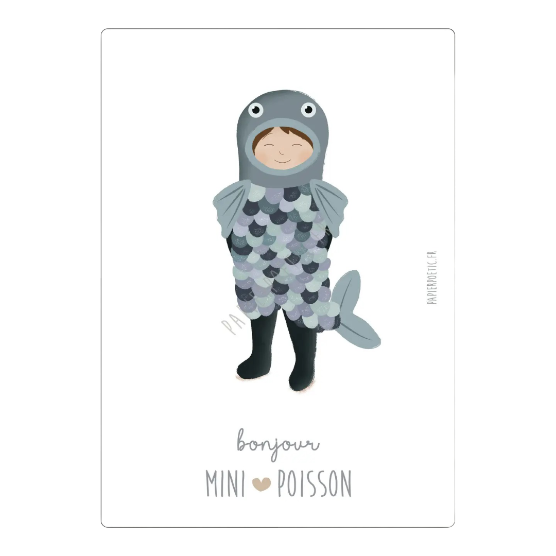 Carte Astrologique - Mini Poisson Papier Poetic