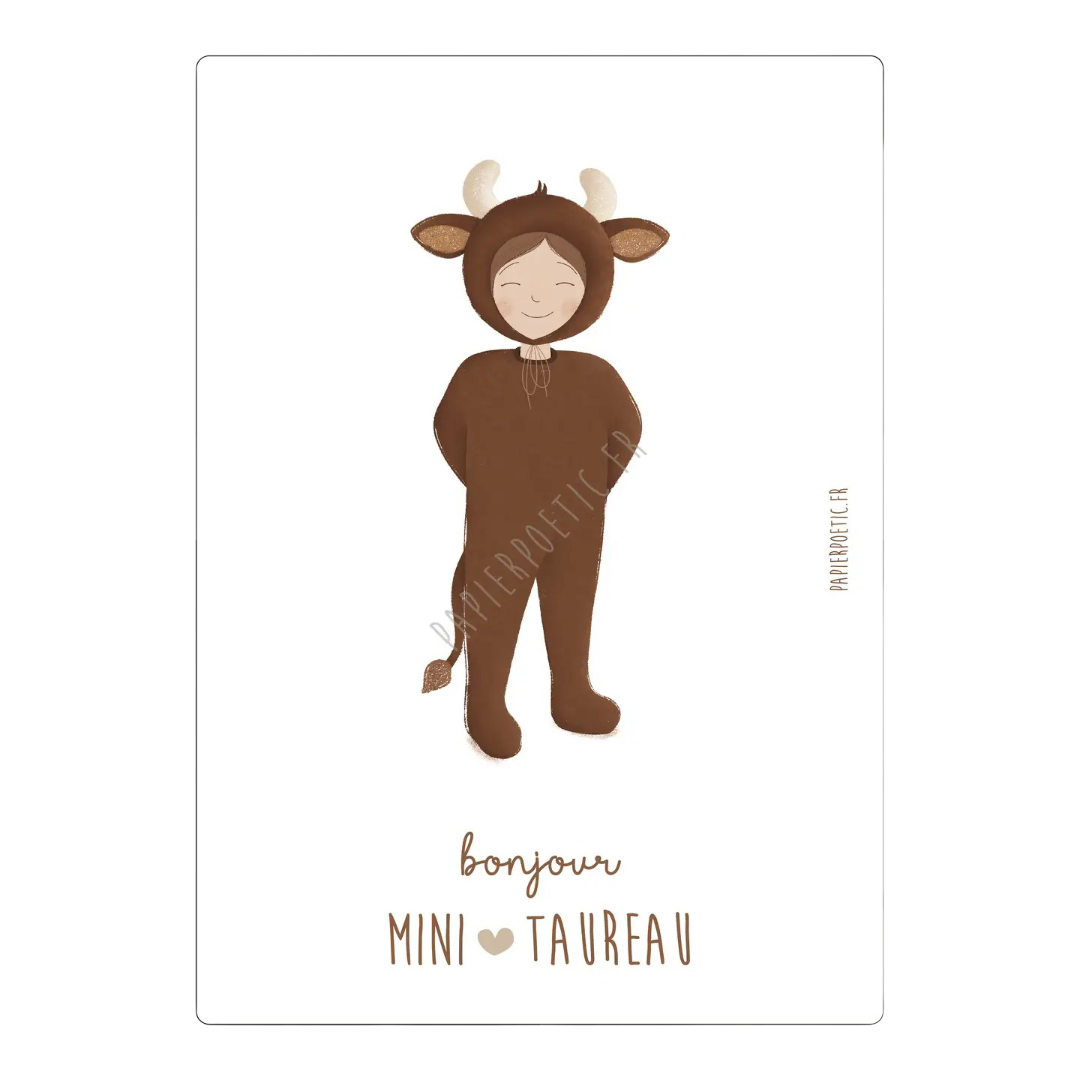 Carte Astrologique - Mini Taureau Papier Poetic
