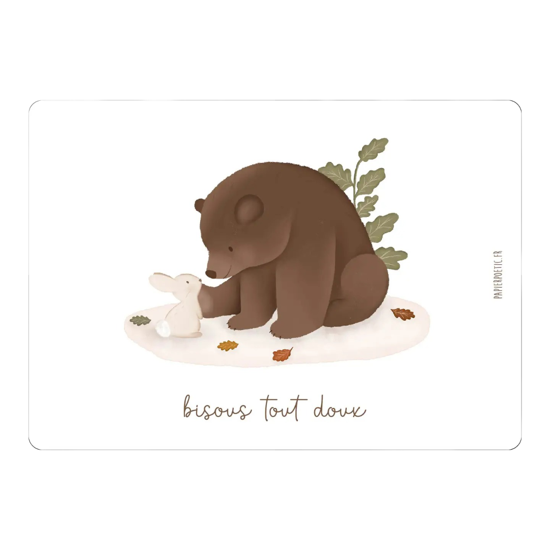 Carte - Bisous tout doux Papier Poetic