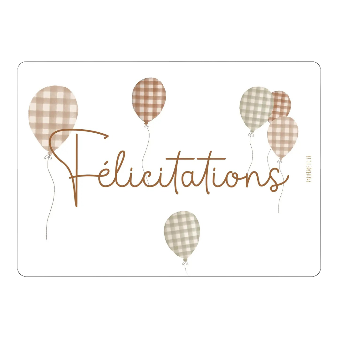 Carte - Félicitations Papier Poetic