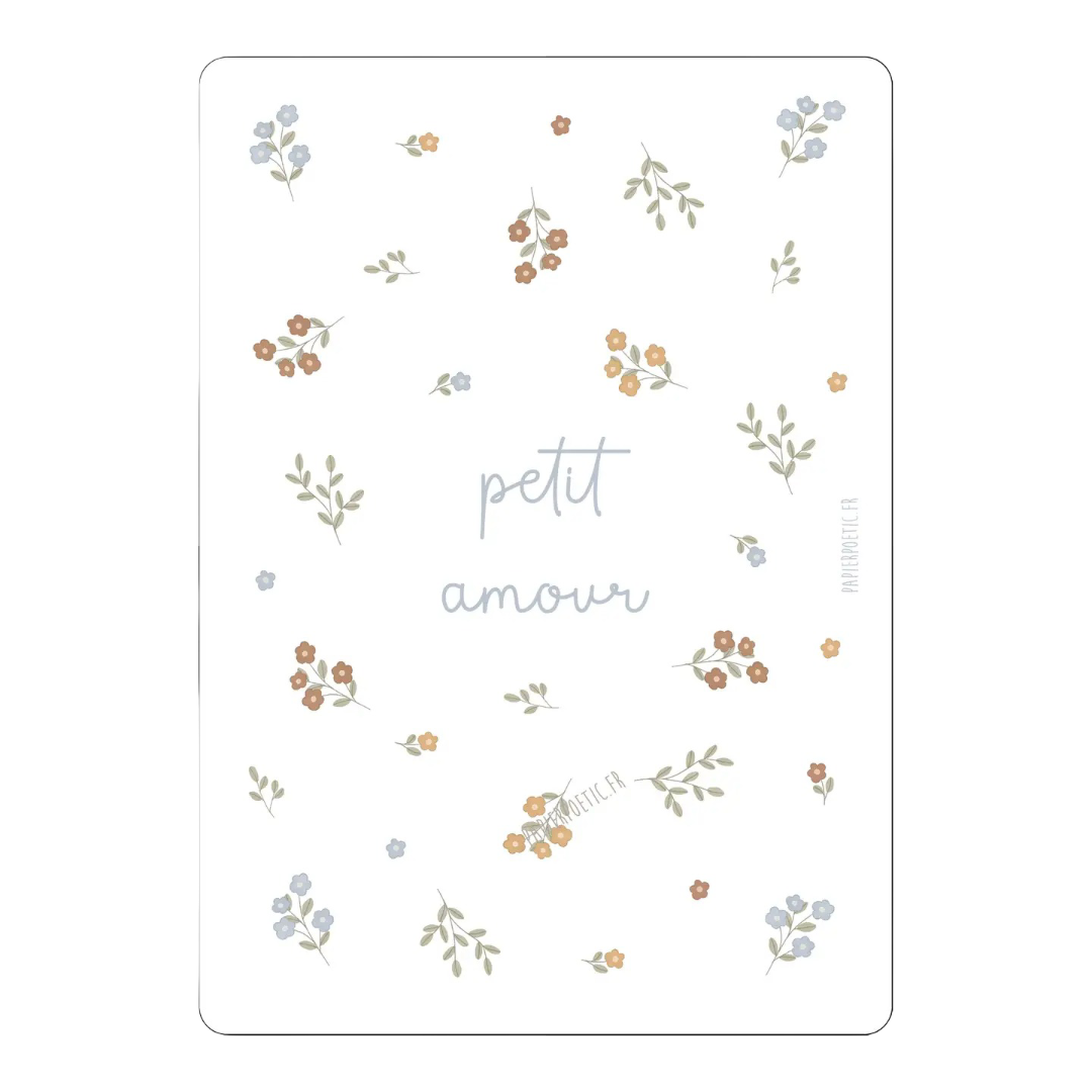 Carte - Petit Amour fleurie Papier Poetic