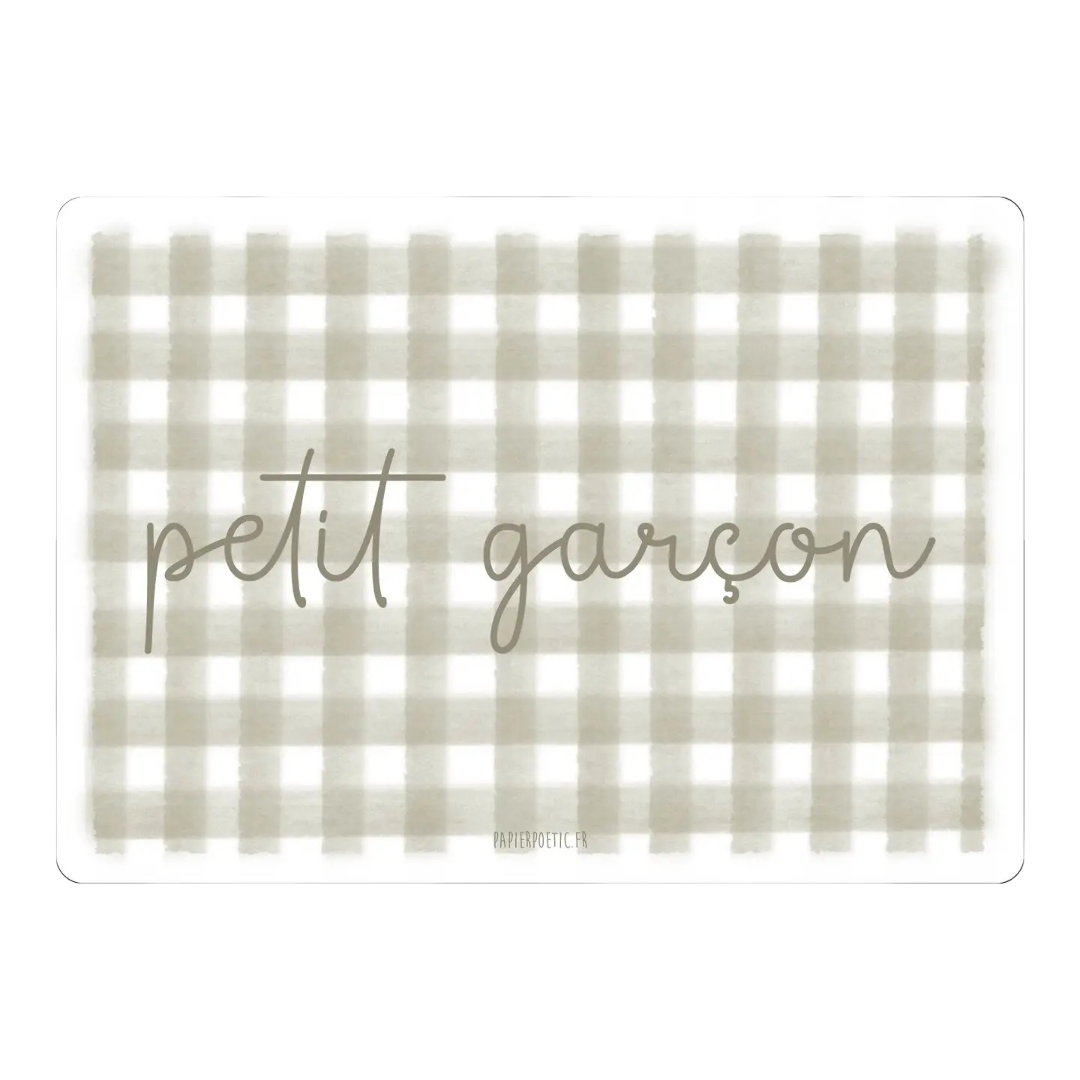 Carte - Petit garçon Papier Poetic