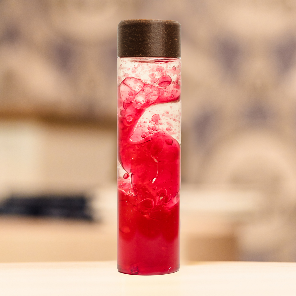 Bouteille sensorielle - Lampe à lave - Rouge Ma petite malle d'éveil