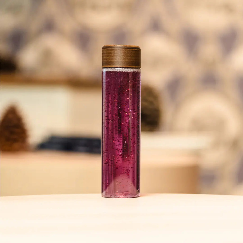 Bouteille sensorielle - Paillettes - Violette Ma petite malle d'éveil