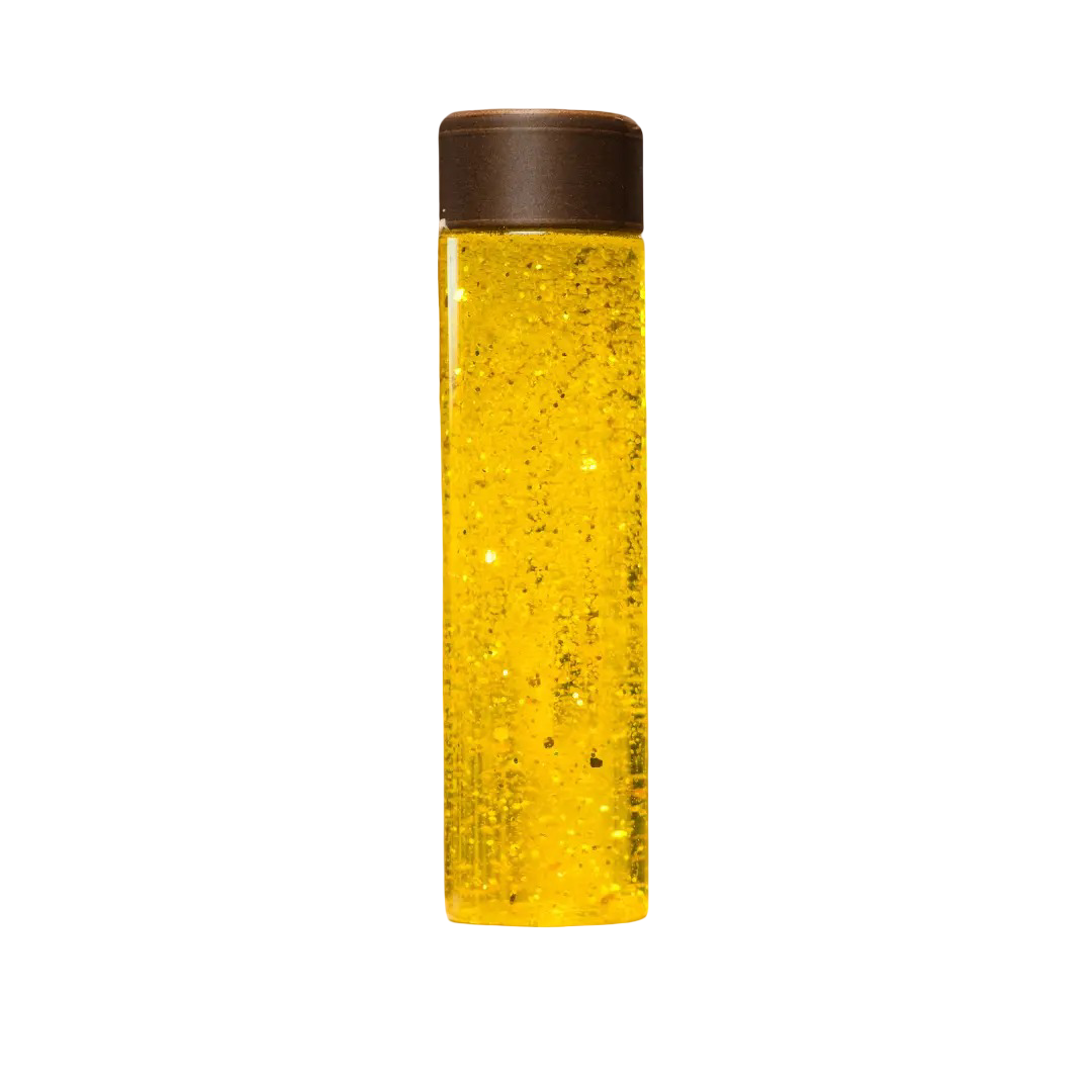 Bouteille sensorielle - Paillettes - Jaune Ma petite malle d'éveil