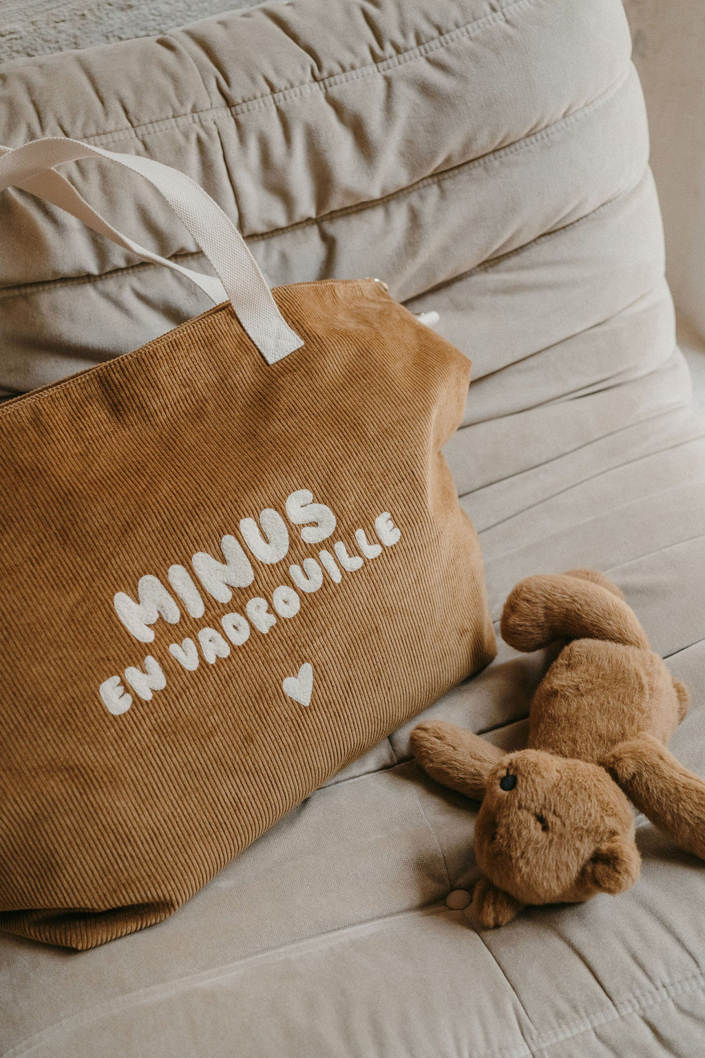Sac XL velours - Minus en vadrouille Zakuw