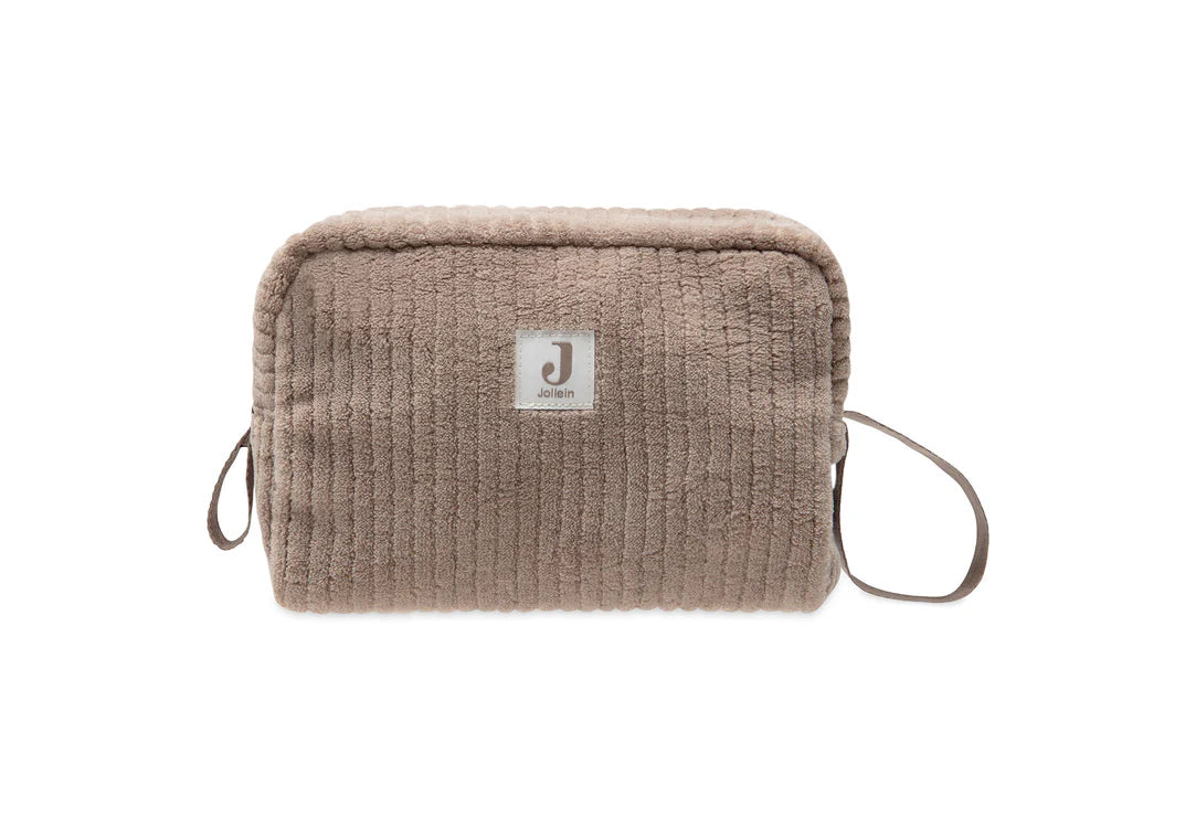 Trousse de toilette - Velours côtelé - Milky Coffee Jollein