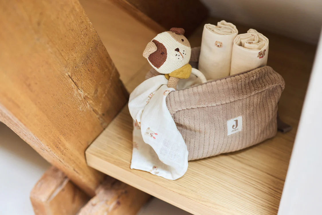Trousse de toilette - Velours côtelé - Milky Coffee Jollein