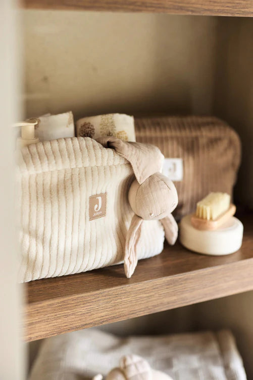 Trousse de toilette - Velours côtelé - Oatmeal Jollein