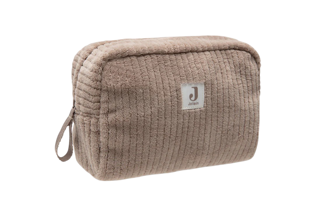 Trousse de toilette - Velours côtelé - Milky Coffee Jollein