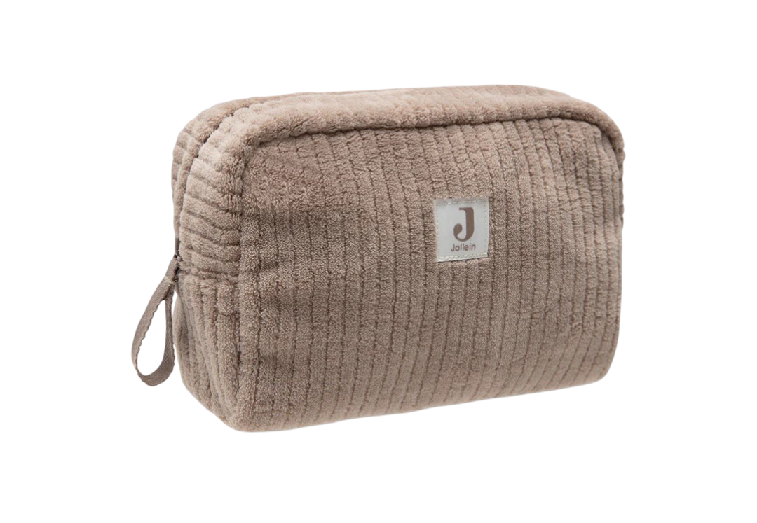 Trousse de toilette - Velours côtelé - Milky Coffee Jollein